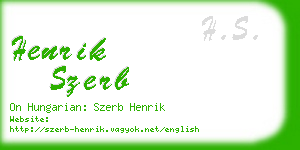 henrik szerb business card